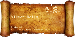 Viktor Rella névjegykártya